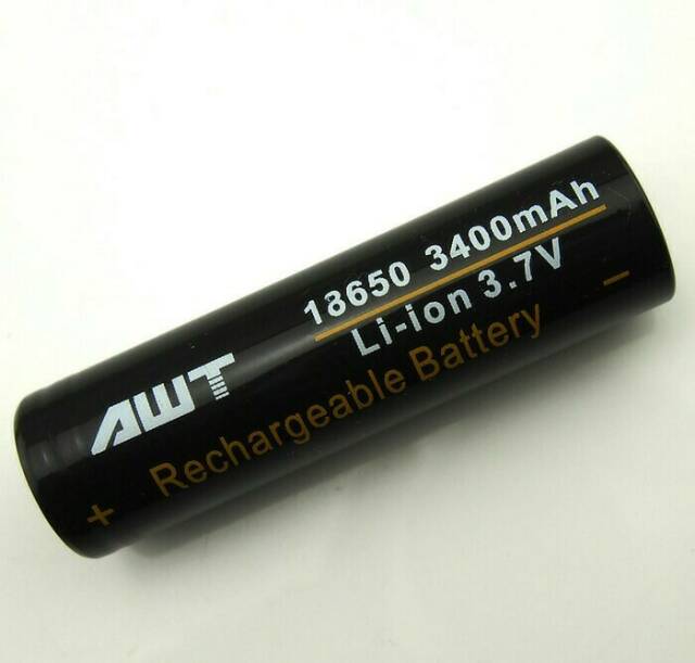 battery AWT 18650 3400mah black