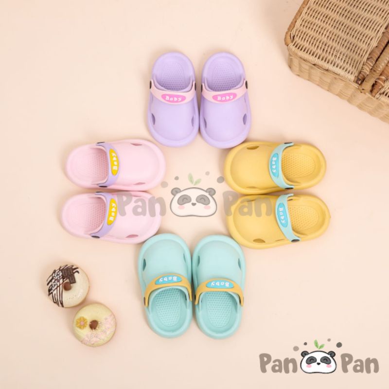PanPan Sepatu / Sandal Anak Perempuan dan Laki-Laki / Sandal Bayi Lucu Polos Warna / Sandal Rumah