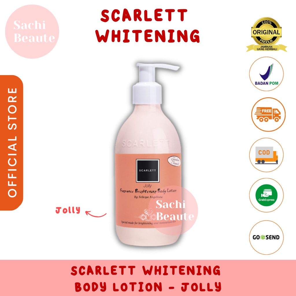 Scarlett Whitening Body Lotion Jolly Sachi Beaute