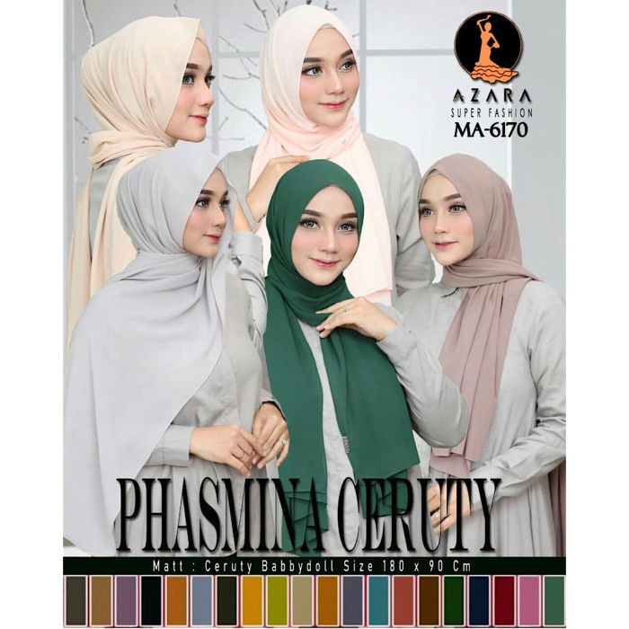 PASHMINA- HIJAB PASHMINA - PASHMINA CERUTY - CERUTY BABY DOLL - AZARA - NUDE -PASHMINA.