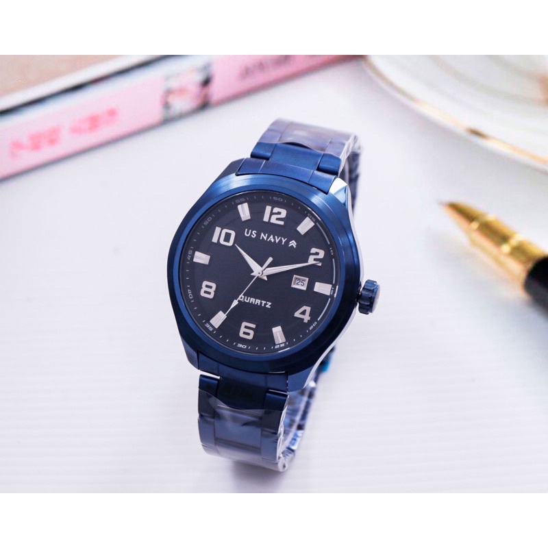 jam tangan rante original untuk laki laki US NAVY