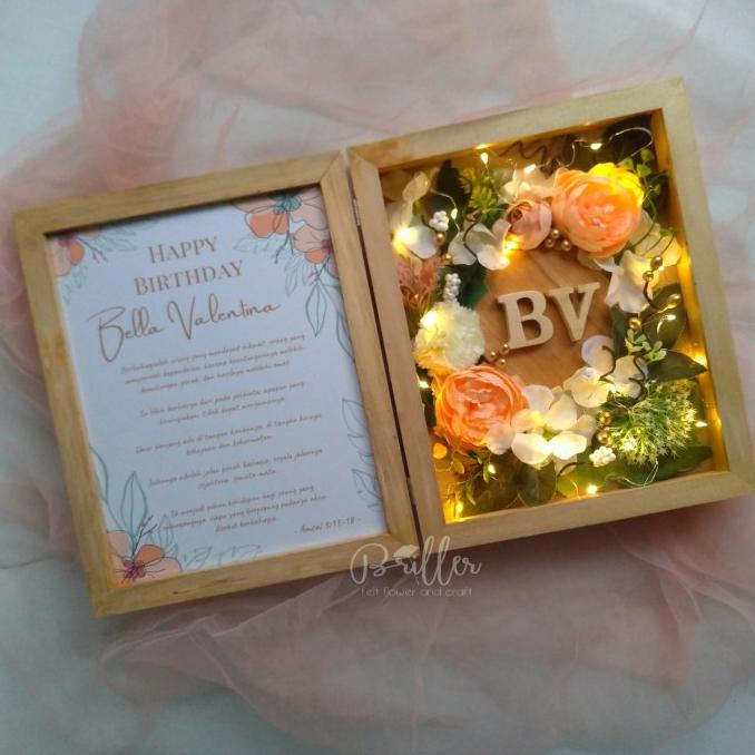 

FLOWER BOX/FRAME - BIRTHDAY GIFT/KADO ANNIVERSARY/HADIAH VALENTINE DSG54546WE