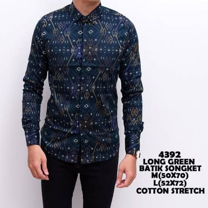 Kemeja Pria Lengan Panjang Kemeja Batik Pria Gradation Panjang Slimfit Baju Batik Murah Distro U0L8