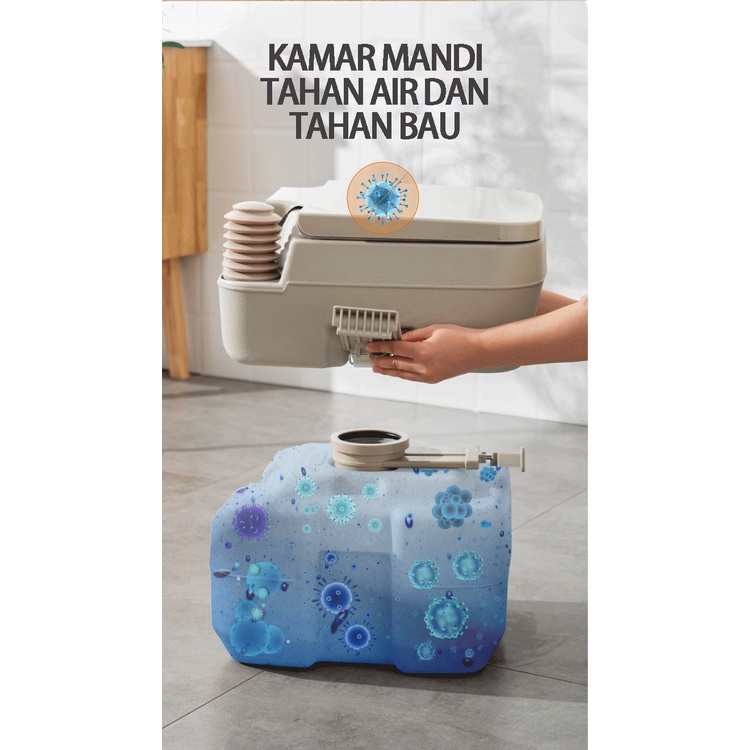 BLUE SKY toilet bergerak/ toilet luar/Kursi Toilet Bangku Toilet Lipat Bangku Toilet Bergerak Untuk Wanita Hamil Toilet Lansia Cacat Potty Chair Portable Foldable Chair Toilet