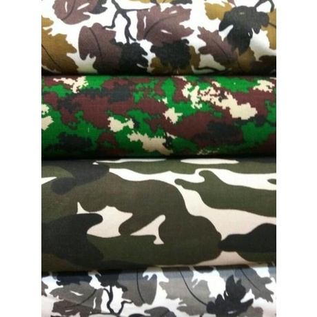 Bahan/Kain Katun Army/Loreng
