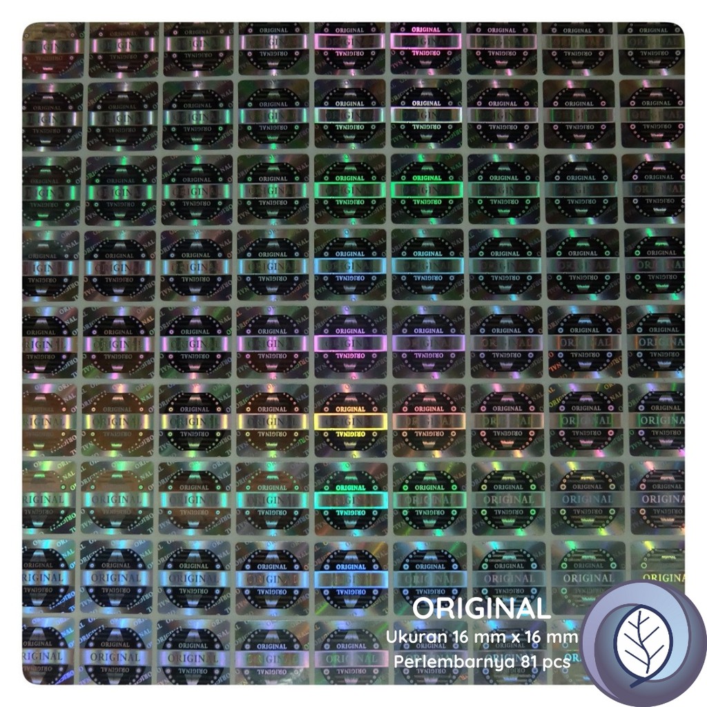 

Stiker Hologram ORIGINAL Persegi Silver 16 mm