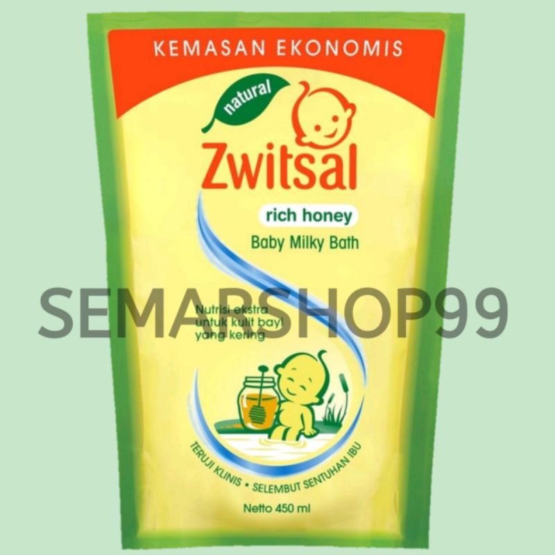 ZWITSAL Baby Milk Bath Rich Honey 450ml Refill