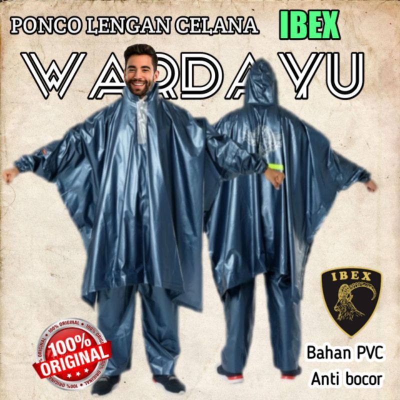 Jas Hujan Ponco lengan Celana Tribal / Jas Hujan Ponco lengan Celana Metalik ibex