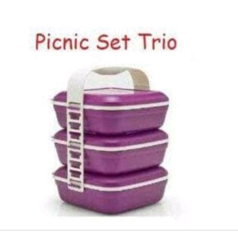 Tupperware Picnic Set Trio Ungu Jadoel