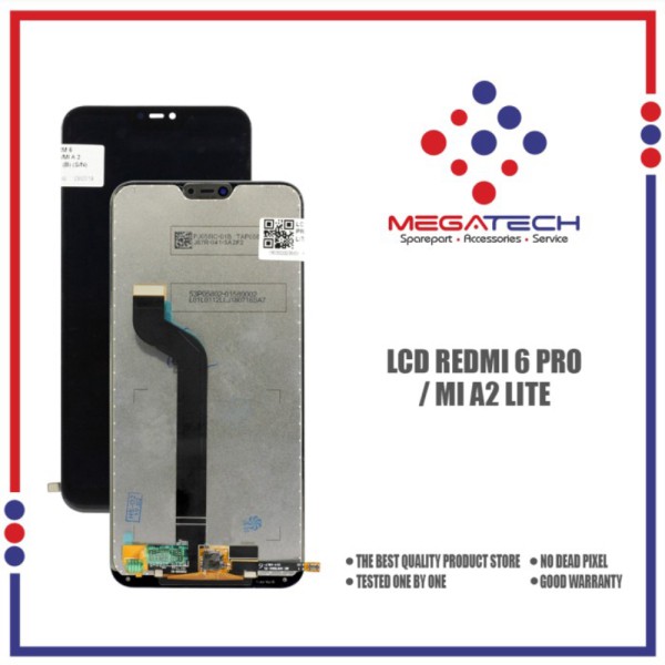 Lcd Berkualitas LCD Xiaomi Redmi 6 Pro  Mi A2 Lite Fullset Touchscreen Original - Putih Bermutu