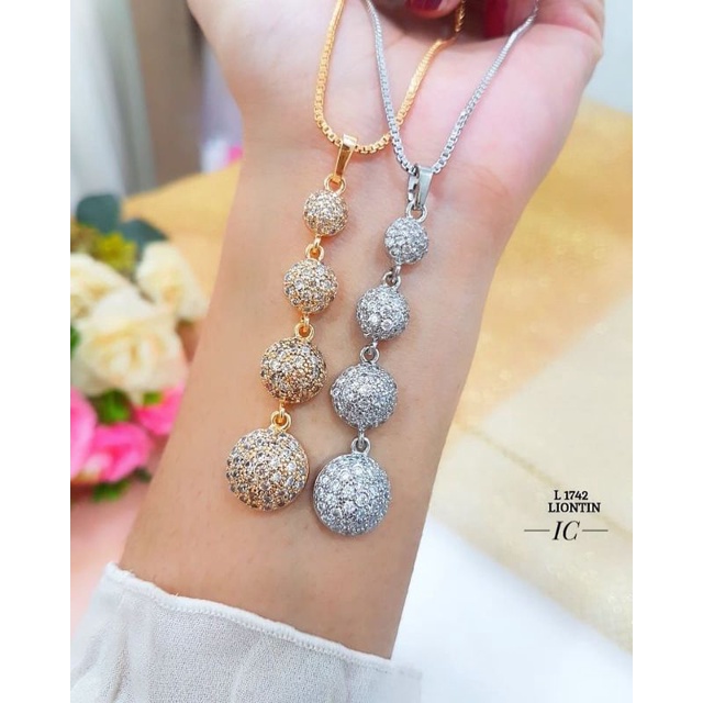 LT192156 Kalung Replika Berlian 4 susun