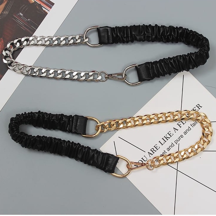 UP Ikat Pinggang Wanita ELASTIS  Korea Fashion Gasper Sabuk Karet rantai Cewe Womens Belt Wanita 00825-00826