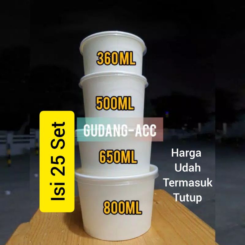 

Gooku 28 Store Paper Bowl 360Ml 500Ml 650Ml 800Ml + Tutup Putih / Mangkok Kertas Paperbowl 12Oz 17Oz