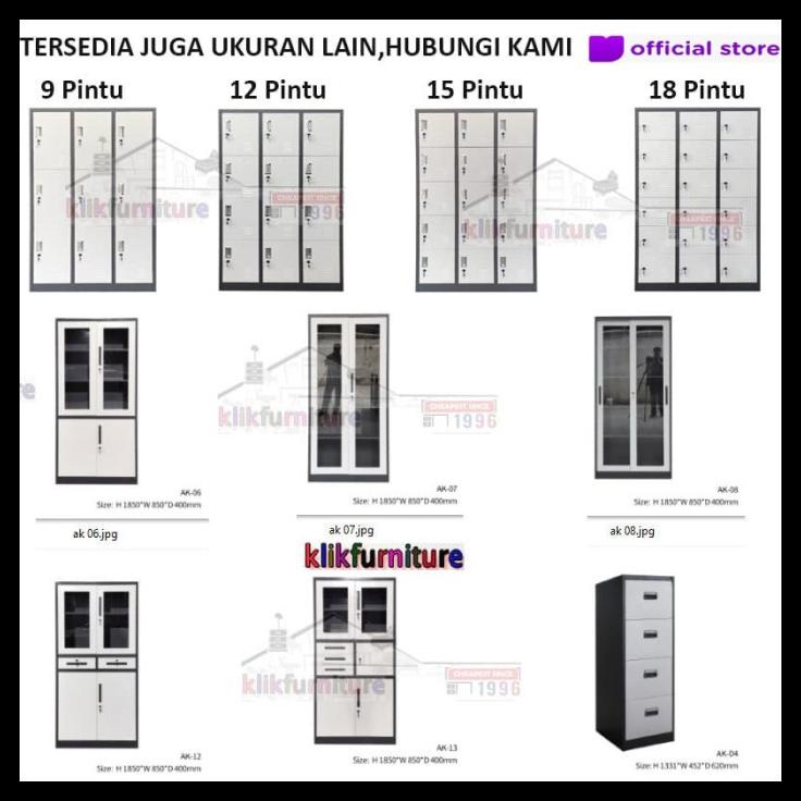 

BEST SELLER !!! LEMARI LOKER LOCKER CABINET 9 PINTU FULL BESI AKL 09 TERLARIS