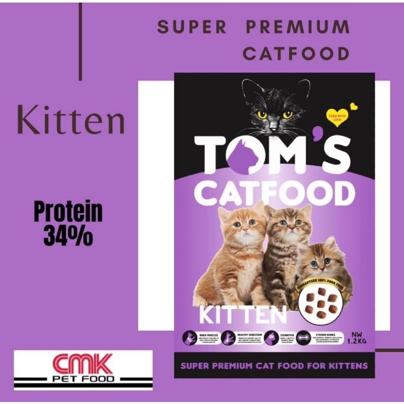 Toms Cat Food Kitten 1.2kg Freshpack Toms Cat Kitten Makanan Kucing