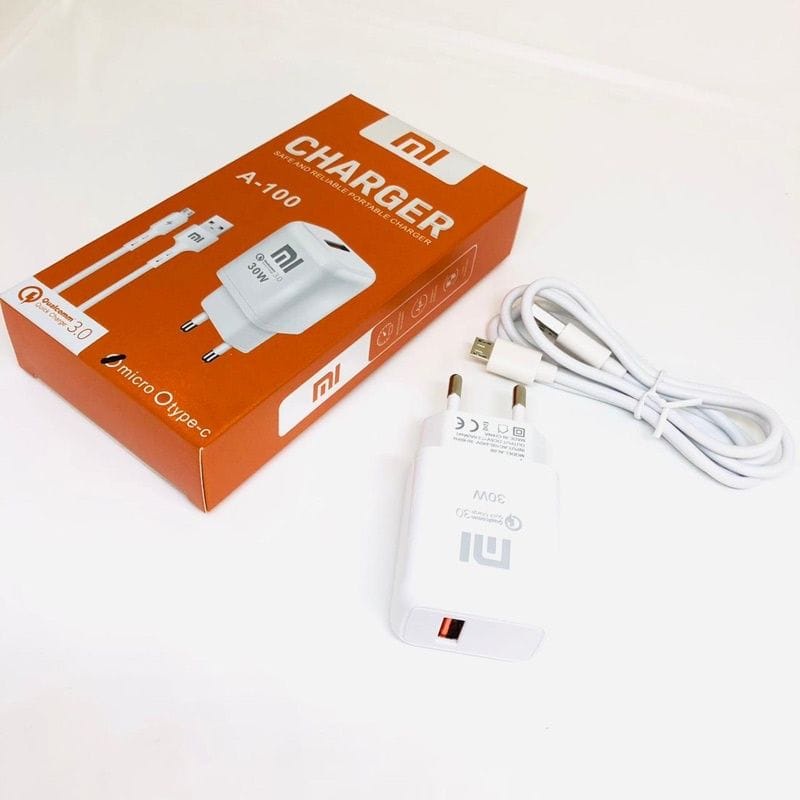 Charger XIAOMI A-100 MICRO 30W Casan XIAOMI REDMI MI A-100 1USB Android MICRO 30W QUALCOMM