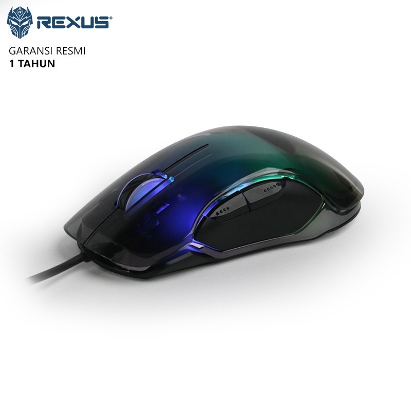 Rexus Bara X17 - Crystal RGB Macro Gaming Mouse