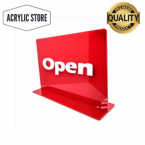 

Grosir acrylic open close sign Timbul
