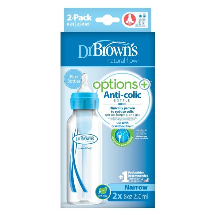 Botol Susu Dr Browns 250ml PP Option+ Narrow Neck Baby Bottle 2 Pack