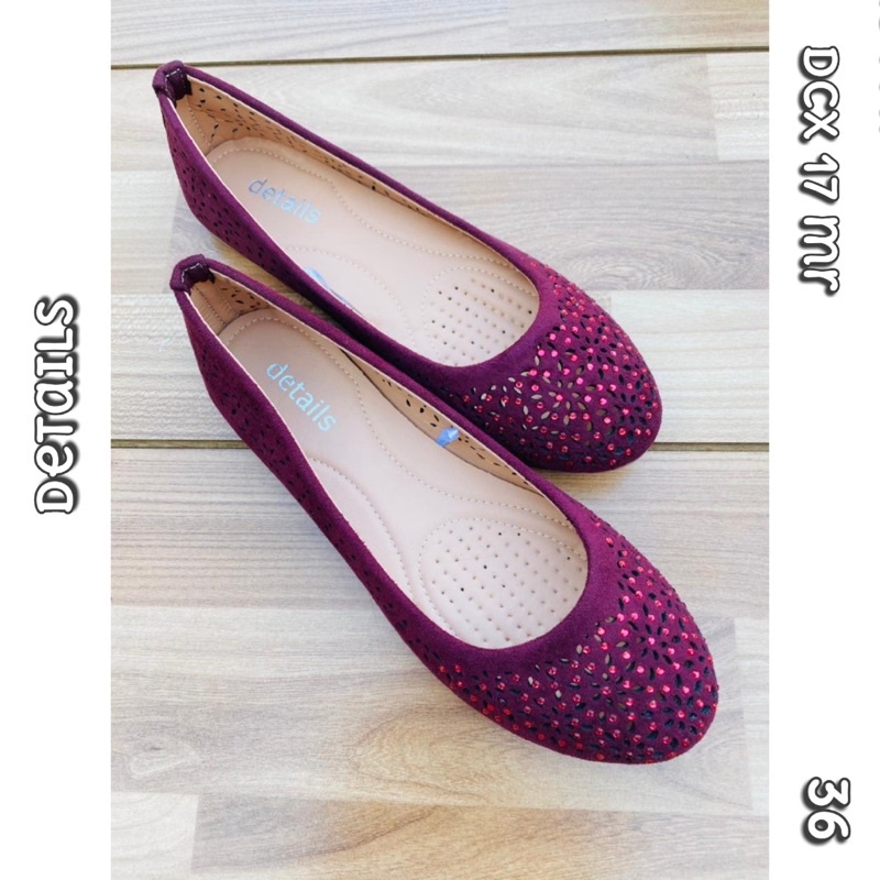 flat shoes Details dcx maroon