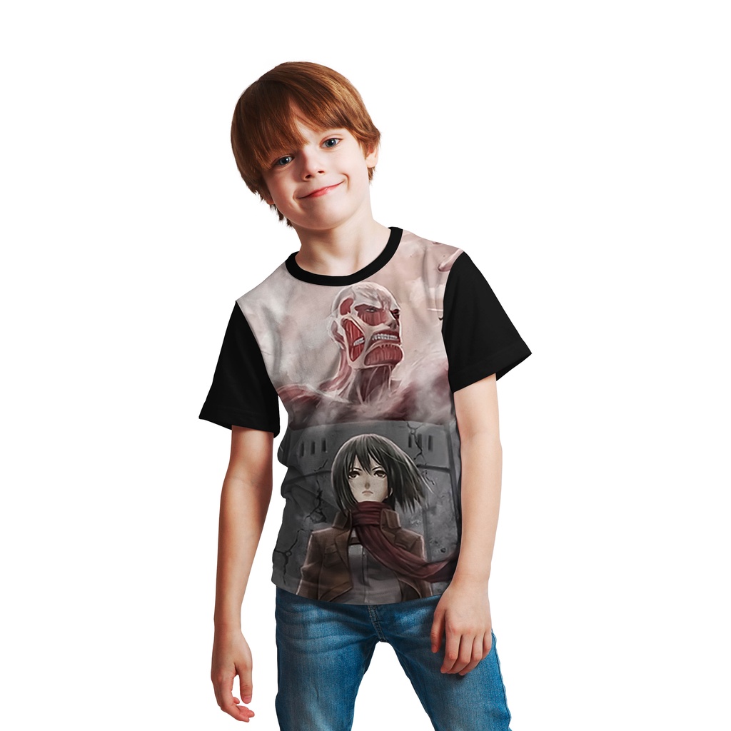 KAOS ANIME BAJU PAKAIAN ANAK SHINGEKI NO KYOJIN SNK ATTACK ON TITAN / KAOS ANAK AOT / SNK /TITAN