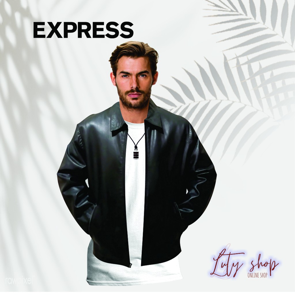 JAKET KULIT PRIA EXPRESS ORIGINAL (Preloved)