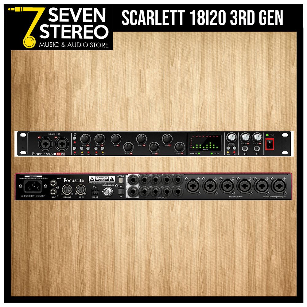 Focusrite Scarlett 18i20 3rd Gen USB Audio Interface - Soundcard Recording