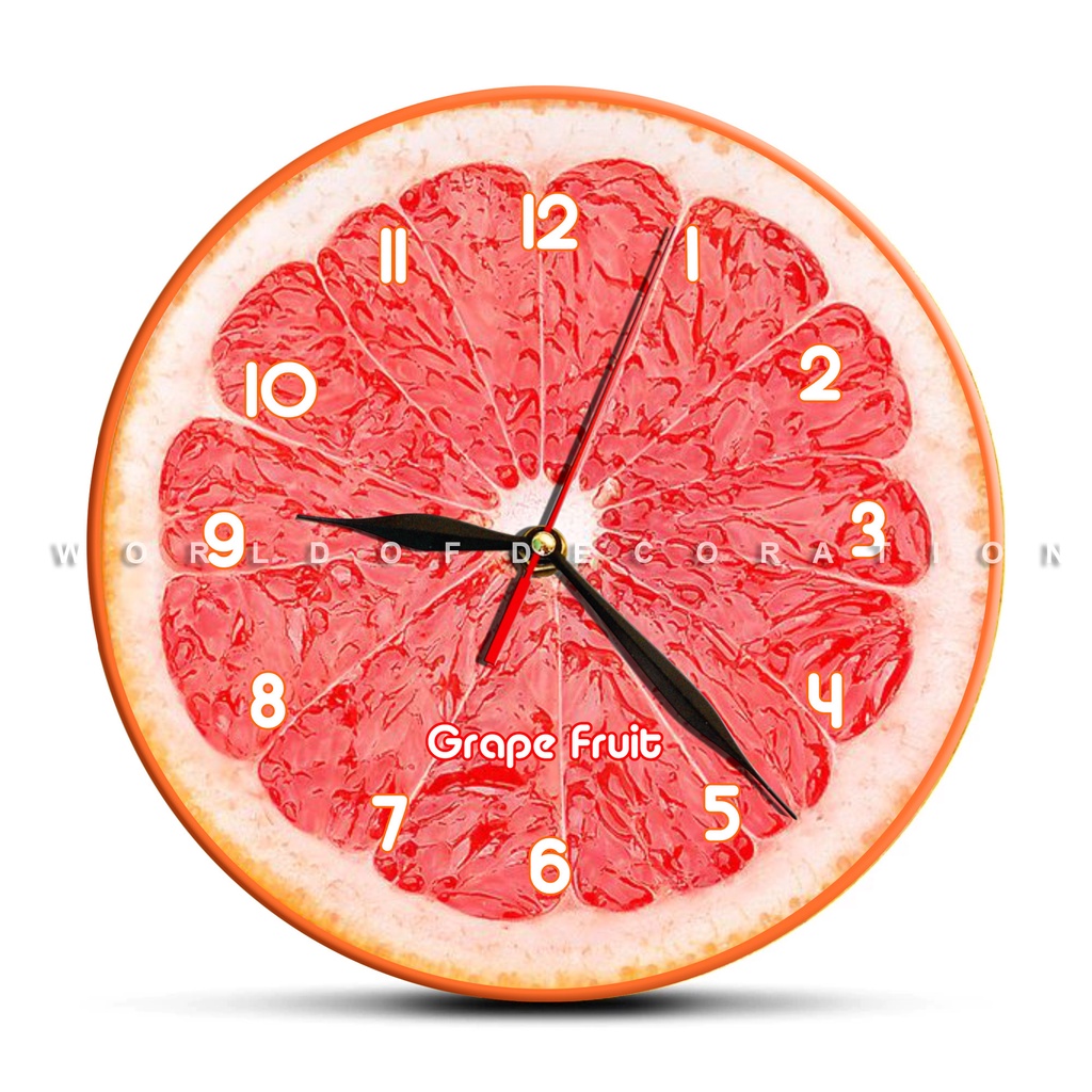 Jam Dinding Bulat Buah Buahan Lucu dan Unik-GrapeFruit