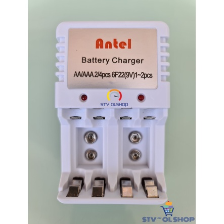 Charger Battery 4 Slot AA/AAA, 2 slot Kotak 9V Antel