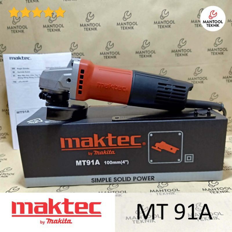 Mesin Gerinda Tangan 4" MAKTEC MT91A MT 91A MT-91A MT91 A MT 91 A