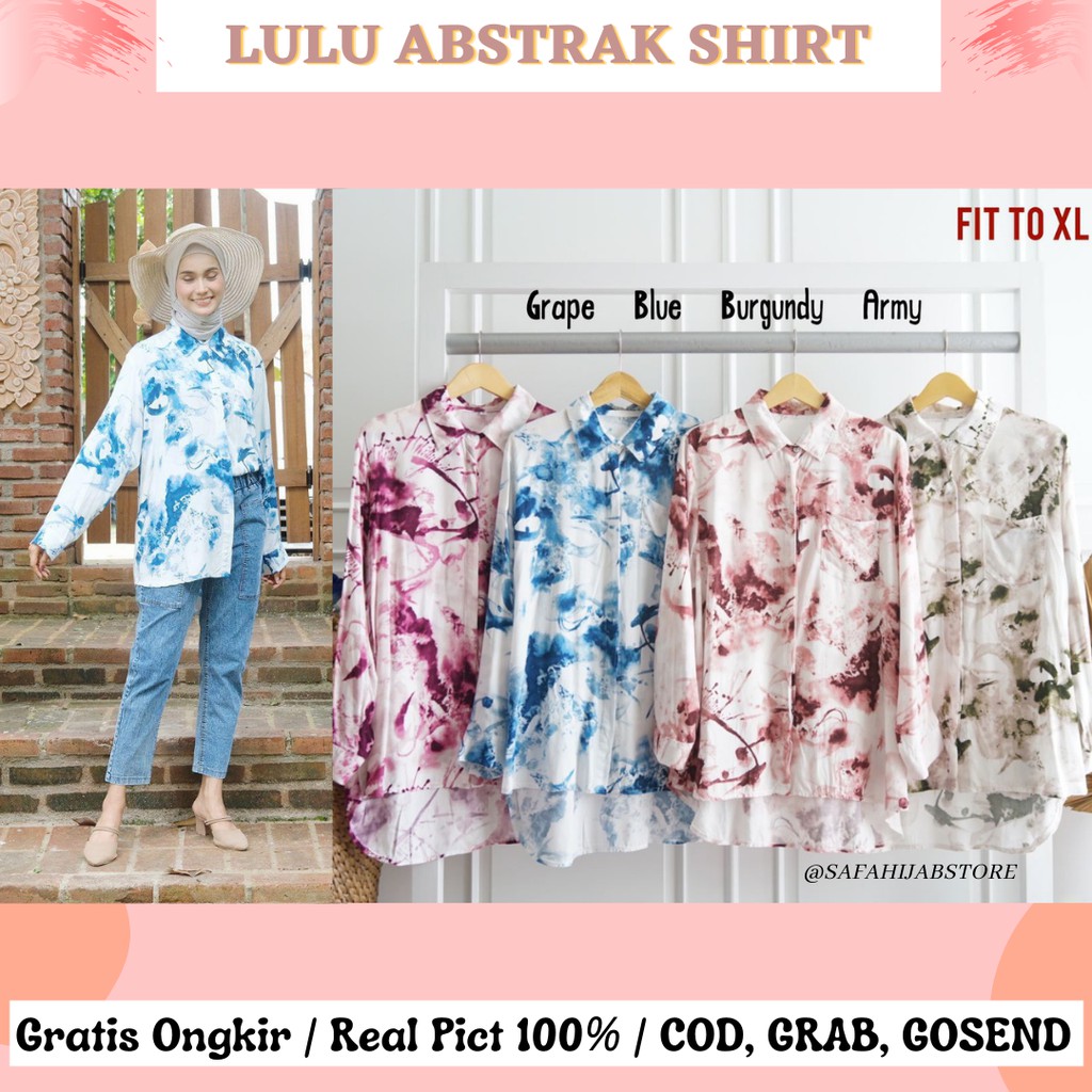 LULU ABSTRAK SHIRT /KEMEJA JUMBO