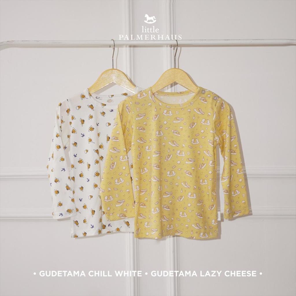 White Chill Little Palmerhaus Gudetama Shoulder Button Long Sleeve