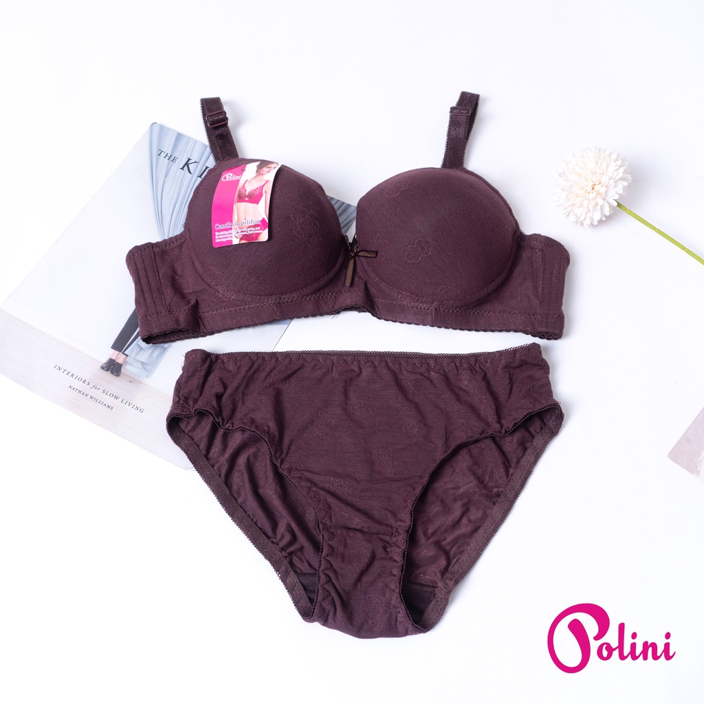 BEE - Stelan Bra Push Up Berkawat Kait 3 Pakaian Dalam Set Wanita 2328 Polini