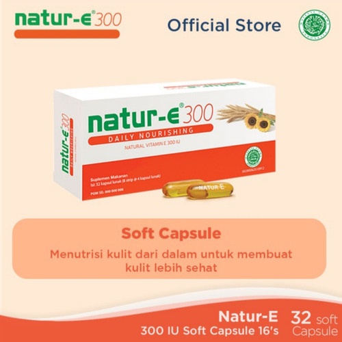 Natur E Daily Nourishing 300IU 𝟑𝟐 - 𝟏 𝐊𝐨𝐭𝐚𝐤 𝐢𝐬𝐢 𝟑𝟐 𝐊𝐚𝐩𝐬𝐮𝐥 𝐋𝐮𝐧𝐚𝐤 Perawatan Kulit