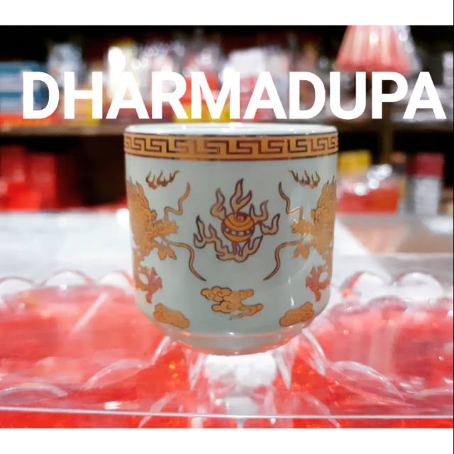 Cangkir keramik Naga Hijau
