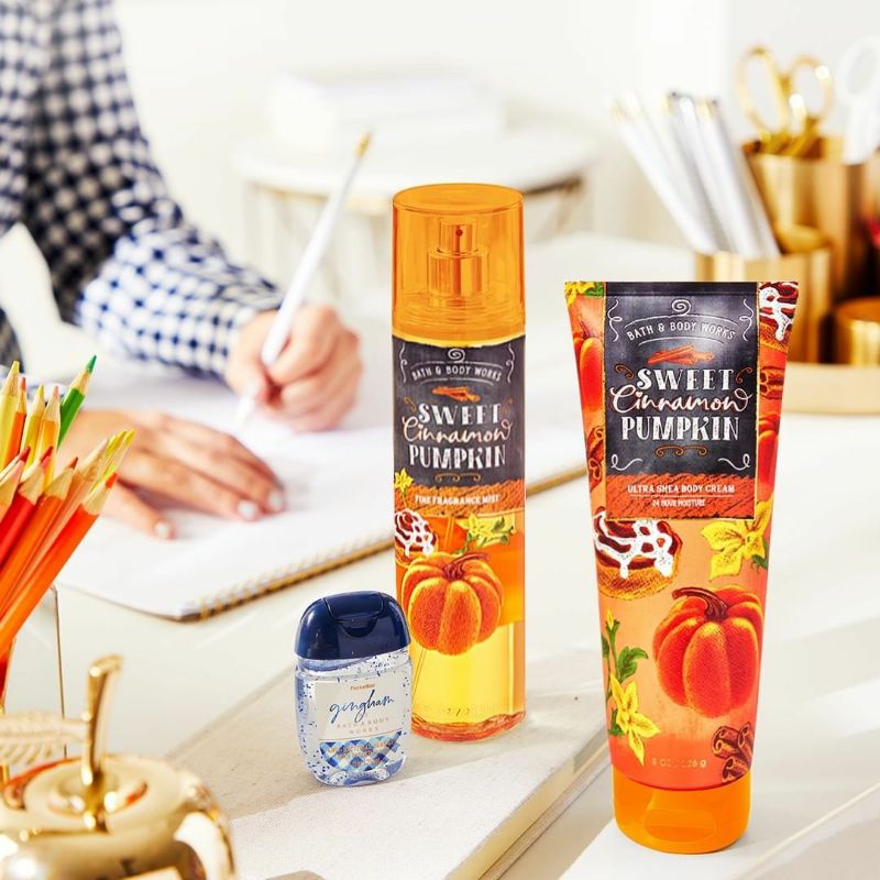 BATH AND BODY WORKS BBW SWEET CINNAMON PUMPKIN SERIES MIST LOTION SHOWER GEL BODY CREAM HAND CREAM SHOWER GEL BODY CREAM LOTION MIST WASH WALLFLOWER ROOMSPRAY SCENTPORTABLE GENTLE GEL DEEP CLEANSING GENTLE FOAMING CREAMY LUXE