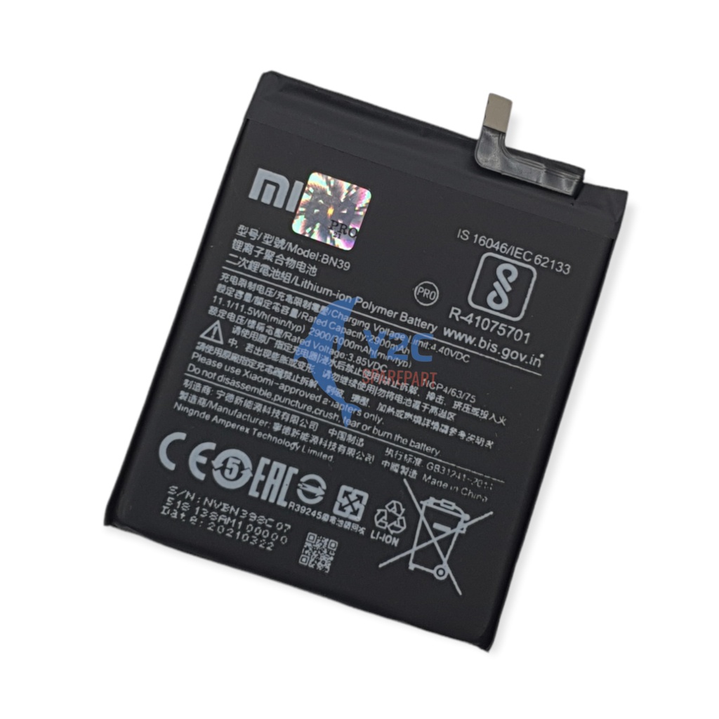 BATERAI XIAOMI MI PLAY /BN39 ORIGINAL OEM / BATREI BATRAI BATRE BATERE