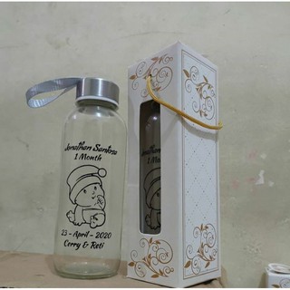 SOUVENIR TUMBLER KACA  SABLON  LOGO BOTOL  KACA  SABLON  CUSTOM 