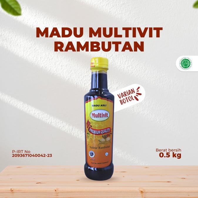 

MADU ASLI BUNGA RAMBUTAN MULTIVIT || MADU MURNI 100%