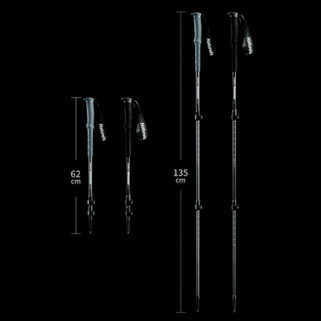 Trekking pole naturehike NH80A016-Z ultralight walking alpenstock tongkat gunung mendaki