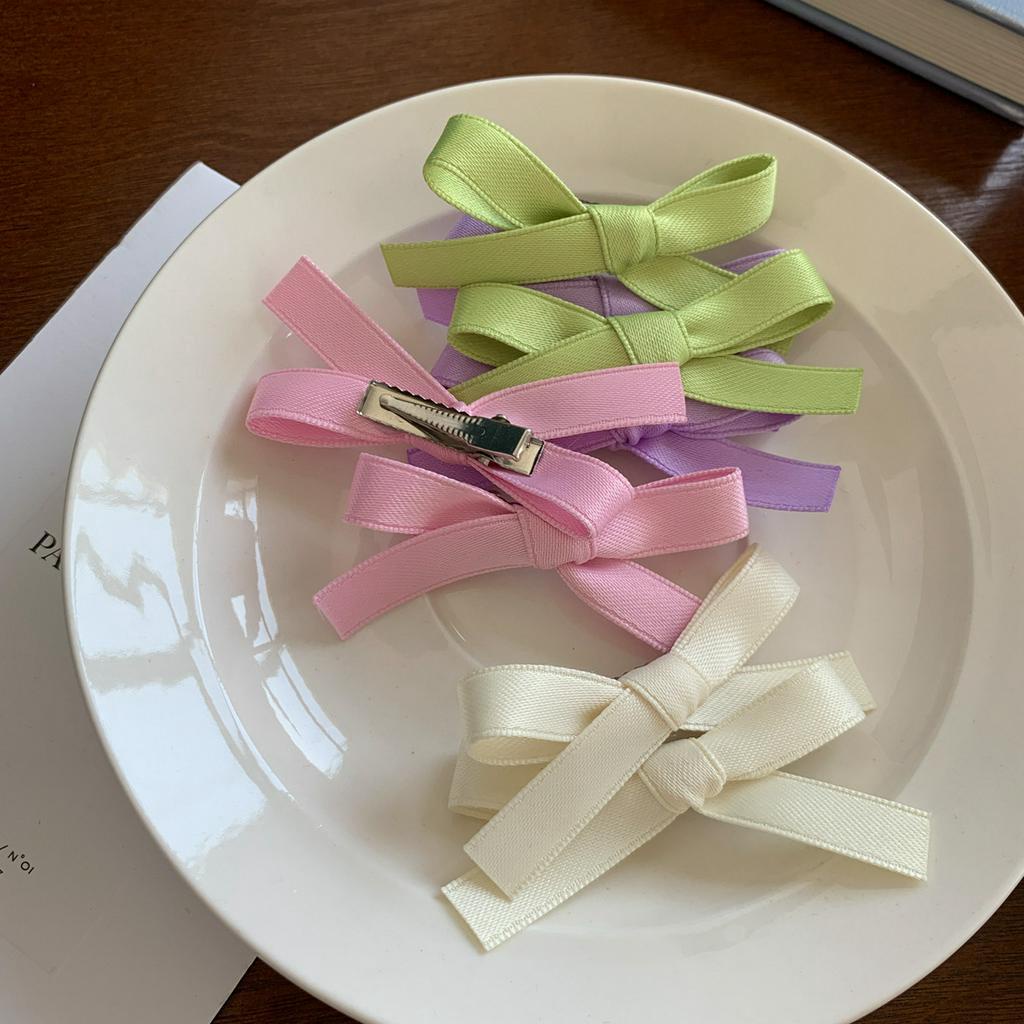 JENNIE BLACKPINK BASIC RIBBON BOW KNOT HAIR CLIP PREMIUM CLASSIC PASTEL COLOR HAIR BANGS PIN BB PINS BOBBY JEPIT JEPITAN RAMBUT PONI PITA WARNA PASTEL SOFT AKSESORIS JEPIT JEPITAN RAMBUT ANAK CEWEK WANITA GIRL GIRLY FAIRY KOREAN KOREA KPOP HAIRSTYLE