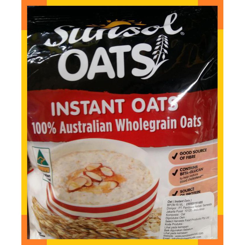 

Sunsol oats | rolled | instant cooking | instant oats | 500 gram |