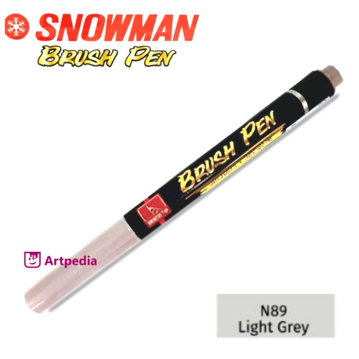 

kaligrafi-perlengkapan- snowman brush pen - light grey / brush pen snowman bm-1 -perlengkapan-