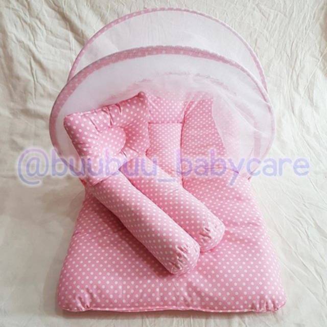 KASUR KELAMBU / Kasur Lipat Kelambu Motif POLKADOT