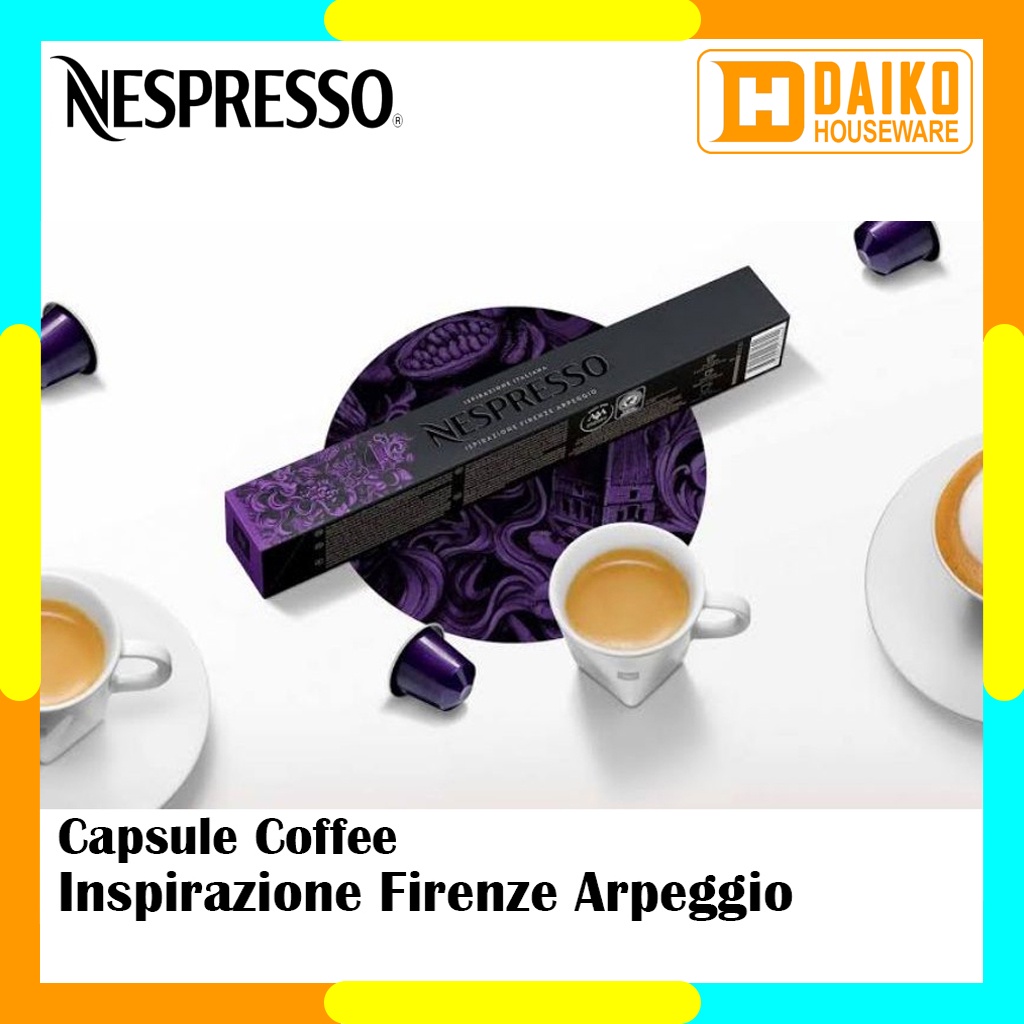 Capsule Nespresso Ispirazione Firenze Arpeggio Original Nestle 1 Pack - Coffee Ispirazione Italiana Kopi Kapsul Expired Panjang