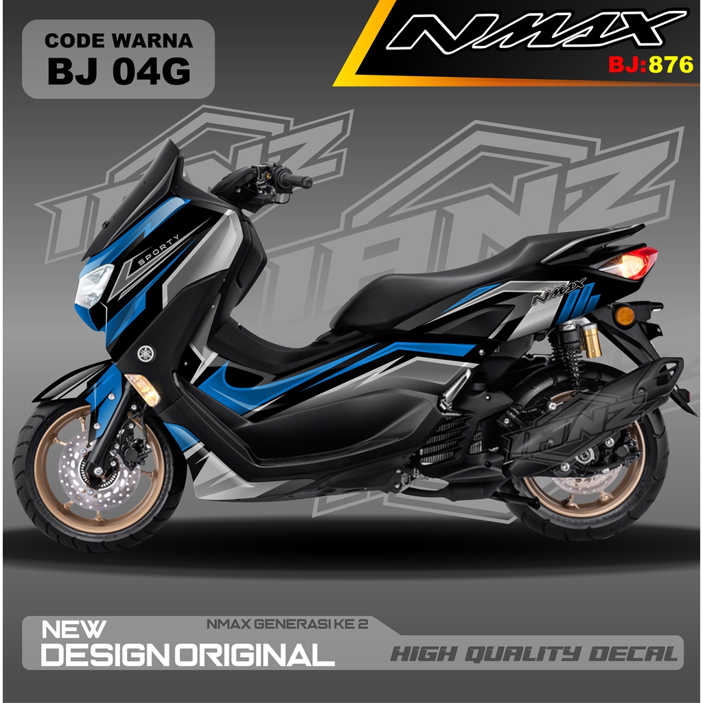 DECAL STICKER NMAX FULL BLOK MOTOR / DECAL FULL BODY NMAX / DECAL STIKER FULL BODY NMAX / stiker decal nmax terbaru