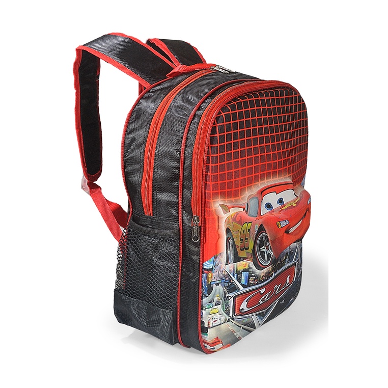 Tas Anak Laki Laki Gambar Mobil Cars Backpack Sekolah Anak Red CR-110