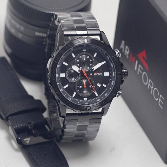 JAM TANGAN PRIA ARMY FORCE G-6620 CHRONO ON TANGGAL AKTIF ORIGINAL FREE TALI