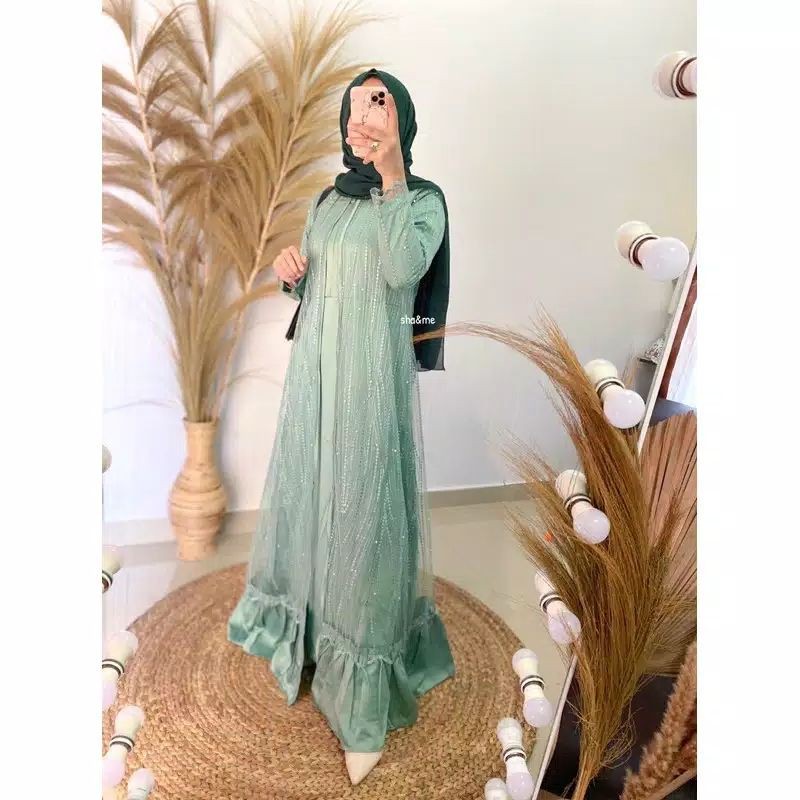 Bhia dress / Full tulle / Gamis brukat / Busui Friendly