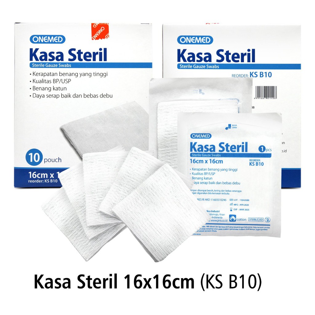 Kasa Steril 16x16cm OneMed box isi 10pouch
